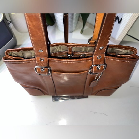 Coach 7588 | Y2K Brown Leather Small Carryall/Tote - Picture 2 of 13